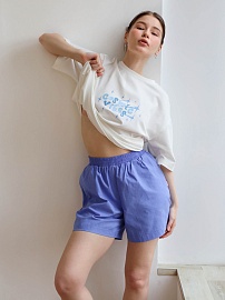 Комплект женский "Cosmic vibes" футболка и шорты в Новосибирске
